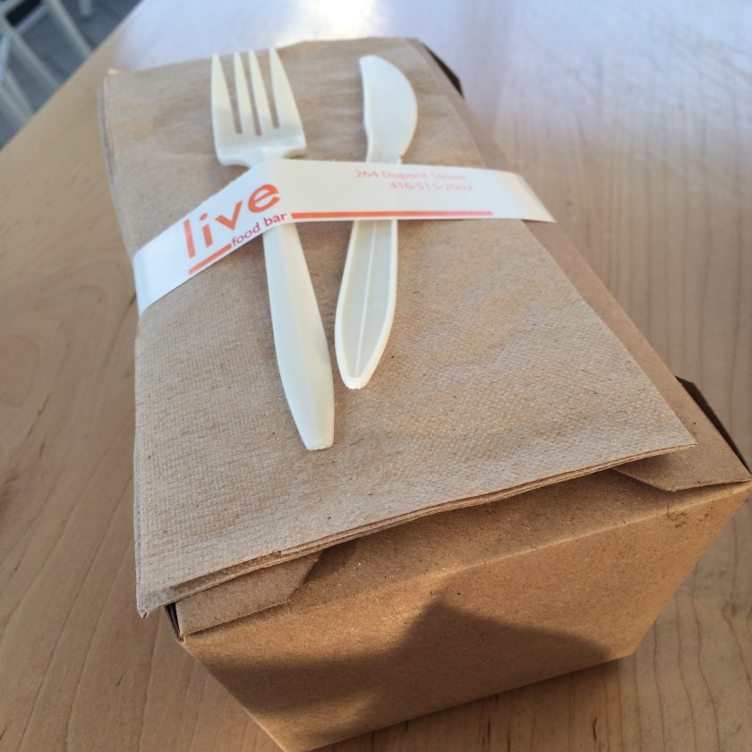 Tofu, Tempeh, Collards, Kale, Chickpeas, Sweet Potatoes, Hemp Cabbage Slaw, Burdock, Mixed Seeds, Rice, Tahini Sauce, Trainers Bowl, Live Market, vegan, vegan meal, foodie, Toronto food, Toronto foodie, vegan foodie