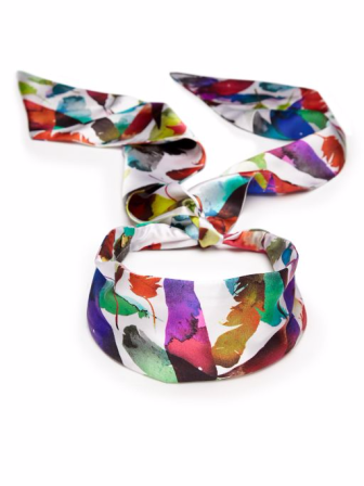 Colette Malouf, Feather Print Silk Head Scarf, Saks Fifth Avenue, Saks Fifth Avenue Toronto, Saks Fifth Avenue Queen St, Saks Fifth, Saks, Saks online shopping, Saks Canada